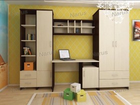 Детская Студент Комплект мебели (Дуб сонома/Белый) в Иркутске - irkutsk.katalogmebeli.com | фото 1