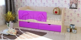 Друзья Кровать детская 2 ящика 1.8 Фиолетовый глянец в Иркутске - irkutsk.katalogmebeli.com | фото