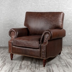 Кресло кожаное Лофт Аристократ (ширина 1100 мм) в Иркутске - irkutsk.katalogmebeli.com | фото