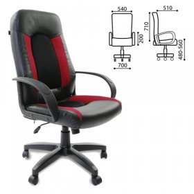 Кресло офисное BRABIX Strike EX-525 (черно-красный) в Иркутске - irkutsk.katalogmebeli.com | фото