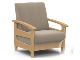 Кресло для отдыха Омега (бук лак/CATANIA LATTE) в Иркутске - irkutsk.katalogmebeli.com | фото 1