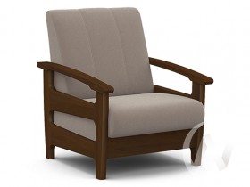 Кресло для отдыха Омега (орех лак/CATANIA COCOA) в Иркутске - irkutsk.katalogmebeli.com | фото 1