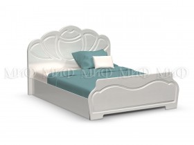 Кровать 1,6м Гармония (Белый/Белый глянец) в Иркутске - irkutsk.katalogmebeli.com | фото