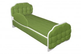 Кровать 190 Атлет Lux 76 Зелёный (мягкий бортик) в Иркутске - irkutsk.katalogmebeli.com | фото