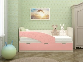 Кровать Бабочки 1,6м (Розовый металлик) в Иркутске - irkutsk.katalogmebeli.com | фото