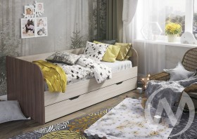 Кровать детская Балли 2-х уровневая (шимо темный/шимо светлый) в Иркутске - irkutsk.katalogmebeli.com | фото