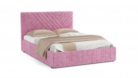 Кровать Гамма ш. 1400 (с основанием для хранения) (велюр тенерифе розовый) в Иркутске - irkutsk.katalogmebeli.com | фото