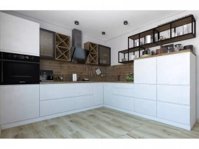 Модульная кухня Бронкс 1,8 м (Кварц) в Иркутске - irkutsk.katalogmebeli.com | фото 5