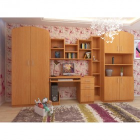 Детская Мишутка Комплект мебели (Вишня оксфорд) в Иркутске - irkutsk.katalogmebeli.com | фото