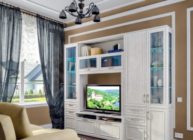 Модульная гостиная Флоренция (Дуб Сонома белый) в Иркутске - irkutsk.katalogmebeli.com | фото