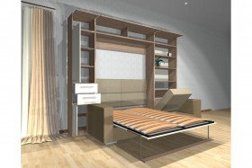 Шкаф-кровать с диваном Каролина в Иркутске - irkutsk.katalogmebeli.com | фото 3